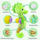 LIGHTDESIRE Baby Toys Musical Seahorse,Infant Stuffed Animal Toys with Crinkle and Rattles,Soft Sensory Toys with Textures for Tummy Time Newborn Boys Girls 0 3 6 12 Months(Green) by TinyTreasures Baby Boutique