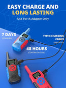 Walkie Talkies for Kids Rechargeable,Toys for Boys and Girls Ages 3-12, 3 Pack Long Range 2-Way Radios, Birthday Gifts,Christmas Stockings, Outdoor Play, Family Games, Hiking Camping Gear by TinyTreasures Baby Boutique