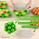 10 Cavities 2 OZ Portions Silicone Baby Food Freezer Tray with Lid,Ice Cube Trays & Molds,Baby Popsicle Mold,Egg Bite Molds,for Freezing and Baking Breast Milk,ice Cube,Egg Bites (Green) by TinyTreasures Baby Boutique
