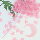 100 Stars and 1 Moon Glow in The Dark Luminous Fluorescent 3D Plastic Glow Stars Moon for Ceiling, Glowing Wall Stickers Create a Realistic Starry Sky, Room Decorations (Pink) by CozyNest Decor