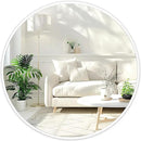 Fabuday White Round Mirror for Wall 20 inch - Circle Mirror for Bathroom, Entryway, Living Room, Hallway, Bedroom Decor, Small Matte Frame Mirrors by CozyNest Decor