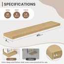 40 Inch Floating Shelves, 8 Inch Deep Floating Shelves for Wall, Hanging Shelf with Invisible Brackets, Deep Shelves for Bathroom, Bedroom, Living Room, Oak, Set of 2 by CozyNest Decor