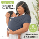 KeaBabies Baby Wrap Carrier - All in 1 Original Baby Carrier Newborn to Toddler Sling, Easy to Wear, Hands Free Bonding, Lightweight, Breathable Infant Wraps (Raven) by TinyTreasures Baby Boutique