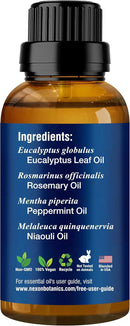 Breathe Essential Oil Blend 30 ml - Breath Sinus Relief with Menthol Oils - for Humidifiers, Diffusers, and Aromatherapy - Nexon Botanics by CozyNest Decor