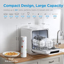 Midea MDC17P2DWW Countertop Dishwasher Portable with 6L(1.59G) Built-in Water Tank, 5+2 Programs, Auto Door Open, Dual Drying System, Energy-Saving and Odor Removal, for Apartments, Dorms& RVs, White by TinyTreasures Baby Boutique