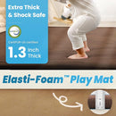 1.3" Thick Baby Play Mat for Floor Playpen, 71x79 Large Foam Tummy Time Mat, Padded Support Soft Plush Nursery Rug for Infant Kids Toddler Crawling Kick Activity (Chocolate Brown) by TinyTreasures Baby Boutique