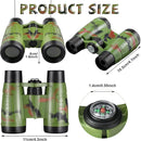 25 Pack Binoculars for Kids 6+ Years Old, with Compass and Neck String Toddler Toy Binoculars Gift Set for Camping Adventure, Party Favor, Red, Yellow, Camo, Green, Blue by TinyTreasures Baby Boutique
