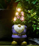 Nacome Solar Garden Outdoor Statues Gnome with Succulent and 7 LED Lights - Lawn Decor for Patio, Balcony, Yard Ornament - Unique Housewarming Gifts by GreenHaven Gardens