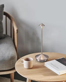 Modern Cordless Table Lamp Set of 2, Portable LED Desk Lamps, 5000mAh Rechargeable Battery Operated Lighting for Bedroom Dining Room Restaurant Coffee Shop Camping Night Light (Brushed Nickel) by CozyNest Decor