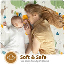Foldable Baby Play Mat, PIGLOG 0.6in Thick Waterproof Playmats for Babies and Toddlers Kids, Safe Foam Playmat for Tummy Time, 50x50 Playpen Mat, Reversible Portable Floor Mat for Infant, Dinosaur by TinyTreasures Baby Boutique