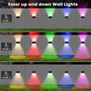 Fence Lights Solar Powered, 6-Pack Solar Fence Lights Up/Down Flexible Buttons, IP67 Waterproof for Outdoor, 120LM Bright, Auto Dusk to Dawn for Wall/Stairs/Yard/Railing/Deck/Pathway (White & RGB) by GreenHaven Gardens