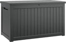 NUNU LAB 230 Gallon Large Resin Deck Box, Waterproof Outdoor Storage Box, Lockable Storage Bin for Patio Furniture, Garden Tools, Pool Accessories, UV-Resistant & All-Weather, Black by GreenHaven Gardens