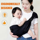 Baby Sling Carrier Toddler Carrier One Shoulder Adjustable Shoulder Strap Labor-Saving Baby Sling 10-45lbs(Grey,Mesh) by TinyTreasures Baby Boutique
