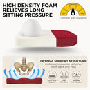 downluxe Indoor Chair Cushions for Dining Chairs, Soft and Comfortable Textured Foam Kitchen Chair Pads with Ties and Non-Slip Backing, 16" x 16" x 2", Red, 6 Pack by CozyNest Decor