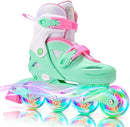 2PM SPORTS Inline Skates with Light Up Wheels, Roller Skates Blades for Boys Girls Kids Ages 5-8 8-12 4-6 6-12, Size Adjustable Beginner Blades Roller Skates by TinyTreasures Baby Boutique