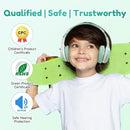 EarFun K2 Kids Bluetooth Headphones, Kids Headphones with Volume Limited, 40H Playtime, Built-in Mic, Stereo Sound, Foldable Over-Ear Headphone for School/Travel/iPad/Tablet, Green by TinyTreasures Baby Boutique