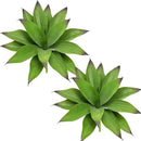 Fake Plants Artificial Agave Plants,Large UV Resistant Fake Agave Planters for Indoor and Outdoor Decorating Tropical Plant Succulents Greenery Indoor Decor13.8 (2Pack, Dark Green) by CozyNest Decor