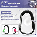 sprookber 6.7 Inch Large Stroller Hooks for Diaper Bags & Purses, Heavy Duty Mommy Hooks for Shopping, Grocery, Backpack – Baby Stroller Accessories, Set of 2 (Black) by TinyTreasures Baby Boutique