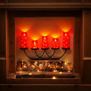Homemory 9 Pcs Flameless Candles with Embedded Star String Fairy Lights, Battery Operated Candles, LED Candle, Fake Candles with Remote Control and Timer (Red) by CozyNest Decor