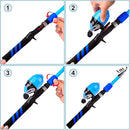 PROBEROS Kids Fishing Pole - Portable Telescopic Fishing Rod and Reel Combo Kit - Spincast Fishing Reel Casting Rods with Lures Lines Tackle Box and Bag for Boys Girls Youth Fishing by TinyTreasures Baby Boutique