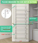 Over The Door Pantry Organizer, Wall Mount Spice Rack, Pantry Hanging Storage and Organization, 8 Adjustable Baskets Heavy-Duty Metal for Home & Kitchen, Back of Door Seasoning Rack - White by CozyNest Decor