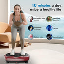 Vibration Plate Exercise Machine - Whole Body Workout Vibration Platform Lymphatic Drainage Machine for Weight Loss Home Fitness with Resistance Bands Remote by CozyNest Decor
