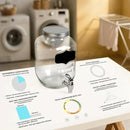 2-Pack 1 Gallon Glass Laundry Detergent Dispenser Set with Bamboo Lids and Stand - Liquid Soap and Fabric Softener Dispensers with Spigots, Cups, Labels and Mats, Laundry Room Organization and Storage by CozyNest Decor