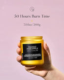 M&SENSE Mango Pineapple Tropical Scented Candle, 7.05oz Non Toxic Natural Soy Wax 50 Hours Long Lasting Burn Fruit Scent Summer Gifts for Housewarming, 2 Wick Aromatherapy Candle for Women Men by CozyNest Decor