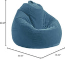 LPMOERA Bean Bag Chairs for Kids/Teen with Memory Foam Filling Bean Bag Sofa with Soft Corduroy Fabric BeanBag Chair for Living Room Bedroom College Dorm Reading Chair Blue by TinyTreasures Baby Boutique