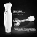 OVENTE Immersion Hand Blender, 300W Electric Handheld Portable Stick Mixer with 2 Mixing Speed and Stainless Steel Blades for Effortless Blending Smoothies, Shakes, Puree or Baby Food, White HS560W by TinyTreasures Baby Boutique