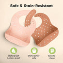KeaBabies 2-Pack Silicone Baby Bibs for Eating - Sturdy Food-Grade Silicone Bibs for Babies Girl, Boy, Large Food Catcher, Clean & Put On Easily, Waterproof Toddler Feeding Essentials (Butterflies) by TinyTreasures Baby Boutique