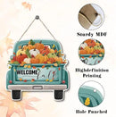 Welcome Fall Wood Hanging Truck Decoration, Autumn Wooden Signs, Rustic Thanksgiving Decoration, Home Interior And Exterior Decor, Autumn Harvest Thanksgiving Home Decor by CozyNest Decor