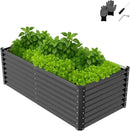 VINGLI Galvanized Raised Garden Beds Outdoor, 6x3x2 Ft, 8x4x2 Ft Lager Metal Planter Raised Beds for Planting Vegetables Flowers Herb (6 * 3 * 2（Square）) by GreenHaven Gardens