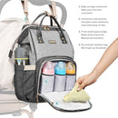 Diaper Bag Backpack for Women, Baby Bags for Girls,Diaper Bag with Changing Pad, and Insulated Pockets (Dark Grey +Light Grey) by TinyTreasures Baby Boutique