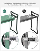 SONGMICS Garden Kneeler and Seat, Multifunctional Garden Kneeling Bench, Gardening Gifts for Women Men, Folding Gardening Stool, with 2 Tool Bags, 8-Inch Wide Kneeling Pad, Dark Green UGGK060L01 by GreenHaven Gardens
