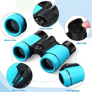 12 Pcs Kids Binoculars - Shock Proof, Folding, Small Telescope for Age 3-12 Boys & Girls - Educational Learning Binoculars for Hunting, Bird Watching, Camping & Outdoor by TinyTreasures Baby Boutique