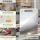 3 Pack Titanium Cutting Board - 100% Pure Titanium Cutting Boards For Kitche,Easy to clean, Double-sided food-grade Cutting Board For Meats, Fruits And Vegetables (M+L+XL) by CozyNest Decor