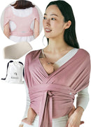 Konny Baby Carrier Flex AirMesh with Head Support- Adjustable, Easy to Wear Baby Wrap Sling, Perfect for Newborn Babies Essentials up to 44 lbs (XS-XL) -Wood Rose by TinyTreasures Baby Boutique