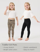 Toddler Girls Leggings 2-Pack Bamboo Viscose Little Girls Casual Stretch Pants by TinyTreasures Baby Boutique