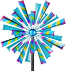 Decoroca Wind Spinners Outdoor Metal Large - 72in 360 Degrees Rainbow Wind Spinner for Outdoor Yard, Patio, Lawn & Garden Sculptures - Rare Square Fan Blade Design - Used to Adjust Mood in Garden by GreenHaven Gardens