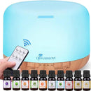 Diffuserlove Diffuser Essential Oil Diffusers 500ML Remote Control Aroma Diffuser Cool Mist Aromatherapy Diffuser with Mute Design, Timer and Auto Shut-Off for Office Living Room Yellow by CozyNest Decor