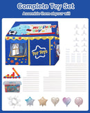 Kids Play Tent, Toddler Tent for Kid Indoor & Outdoor, 48.5"x39.4"x48.5" Playhouse Tents with Complete Toys Set, Kids Tent 3 Window, Lights and 5 Balloons by TinyTreasures Baby Boutique