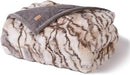 EVERGRACE Ultra Soft Luxury Fluffy Ridgeline Faux Rabbit Fur Throw Blanket, Thick Warm Bubble Throw for Bed, Cozy Plush Reversible Blankets for Couch, Chair, Sofa, Beige & Gray, 60x80 Inches, 870 GSM by CozyNest Decor