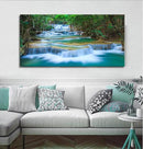 DZL Art S75275 Canvas Prints Wall Art Forest Waterfall Landscape Forest Scenery Painting Nature Wilderness Photography for Living Room Bedroom Bathroom Home Office Decor by CozyNest Decor