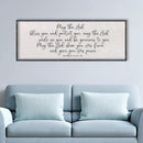 LuZhiQiang Numbers 6:24-26 Scripture Wall Art 40"x15" May The Lord Bless You And Protect You Sign Bible Verses Christian Home Wall Decor (Black) by CozyNest Decor