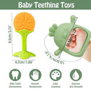Baby Teething Toys for 0-6 6-12 Months (5 Pack) - Tinabless Food Grade Silicone Teething Mitten&Teething Relief Toys Set, BPA-Free, Freezer Safe for Infants and Toddlers, Silicone Baby Teethers(Green) by TinyTreasures Baby Boutique