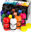 Nicpro 12 Colors Large Washable Paint Set for Kid (16.9oz,500 ml), Acrylic Bulk Paint Supplies Non Toxic Children Tempera Paint for Art, Craft DIY, Poster & Finger Paint, School, Home,Classroom, Party by TinyTreasures Baby Boutique