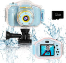 Agoigo Kids Waterproof Camera - Children Underwater HD Video Digital Camcorder, Portable Travel Toy for Toddler - Ideal Christmas Birthday Gifts for Boys Girls Age 3-12 with 32GB Card (Blue) by TinyTreasures Baby Boutique