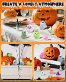 72 Pcs Halloween Mini Resin Animals Figures Kit - Luminous Tiny Resin Figurines Accessories, Glow in The Dark Miniature Ghost Figurines for Halloween Party, Micro Landscape, Tabletop Decor by CozyNest Decor