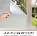 HIDBEA Frosted Window Privacy Film Heat Control UV Blocking, Static Cling Non-Adhesive Reusable Door coverings for Bathroom Home Office (Frosted 41.3 Inch x 13.1 Feet) by CozyNest Decor